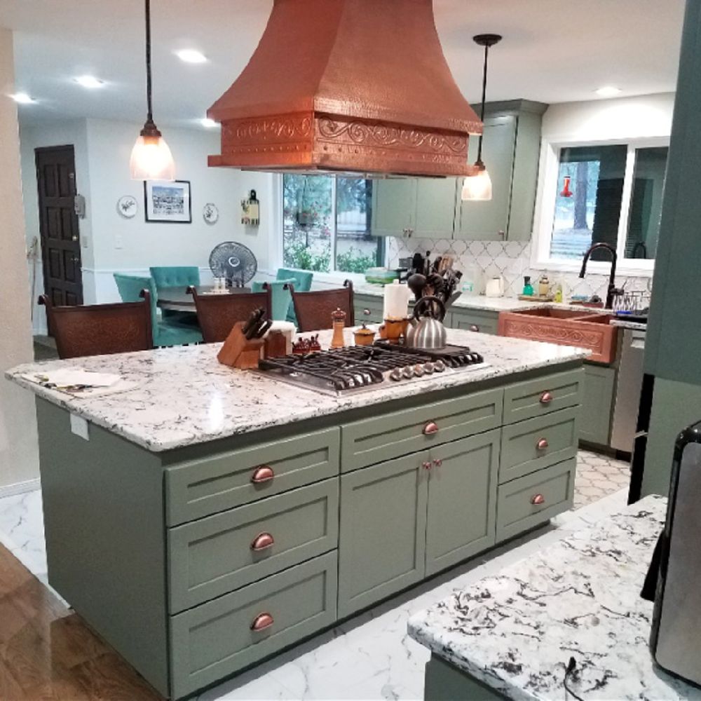 wall mount copper range hood